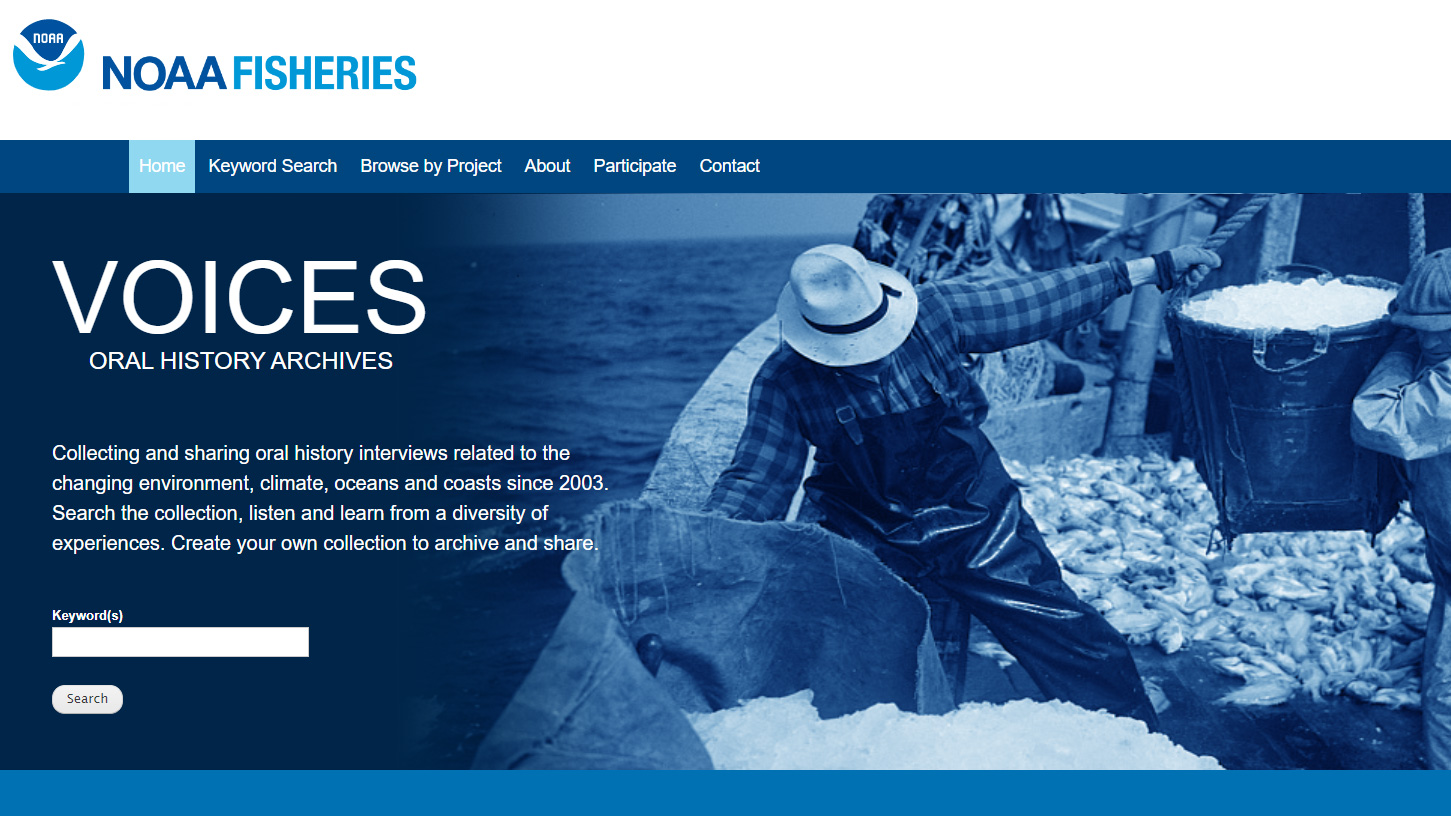 Example full sized image for NOAA Voices  - Oral History Archives