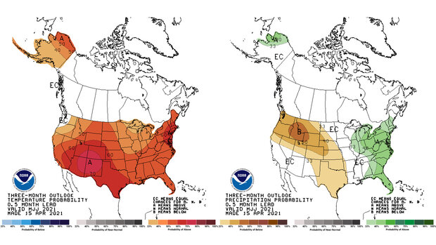 Example thumbnail image for Climate Outlooks for the Next 3 Months - Probability Maps