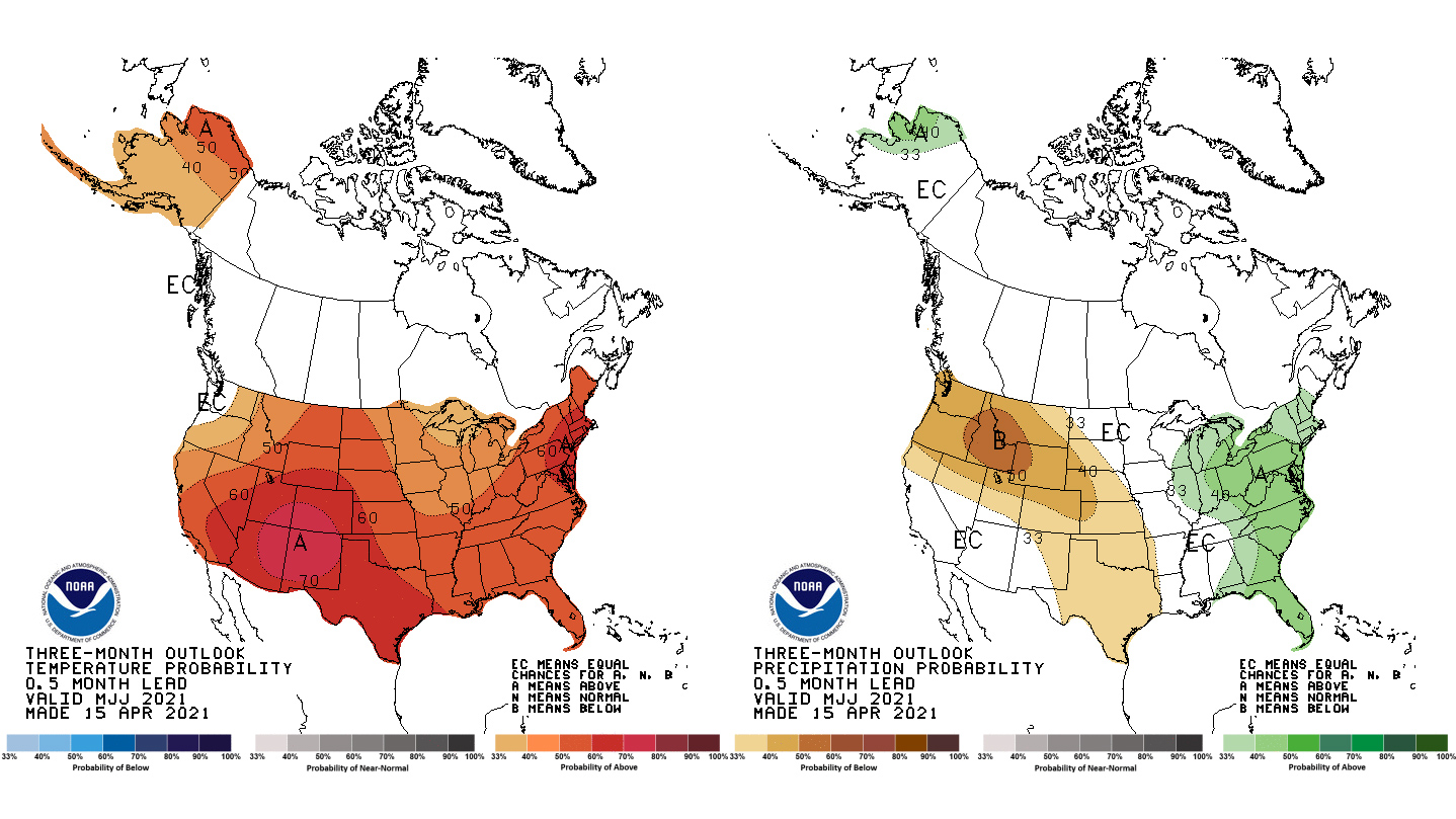 Example full sized image for Climate Outlooks for the Next 3 Months - Probability Maps