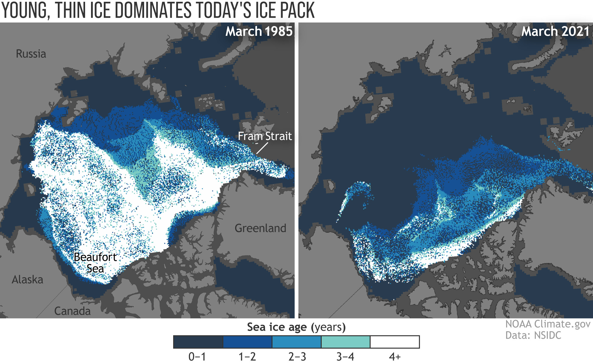 2021 Arctic Report Card: Winter sea ice pack likely thinnest on record