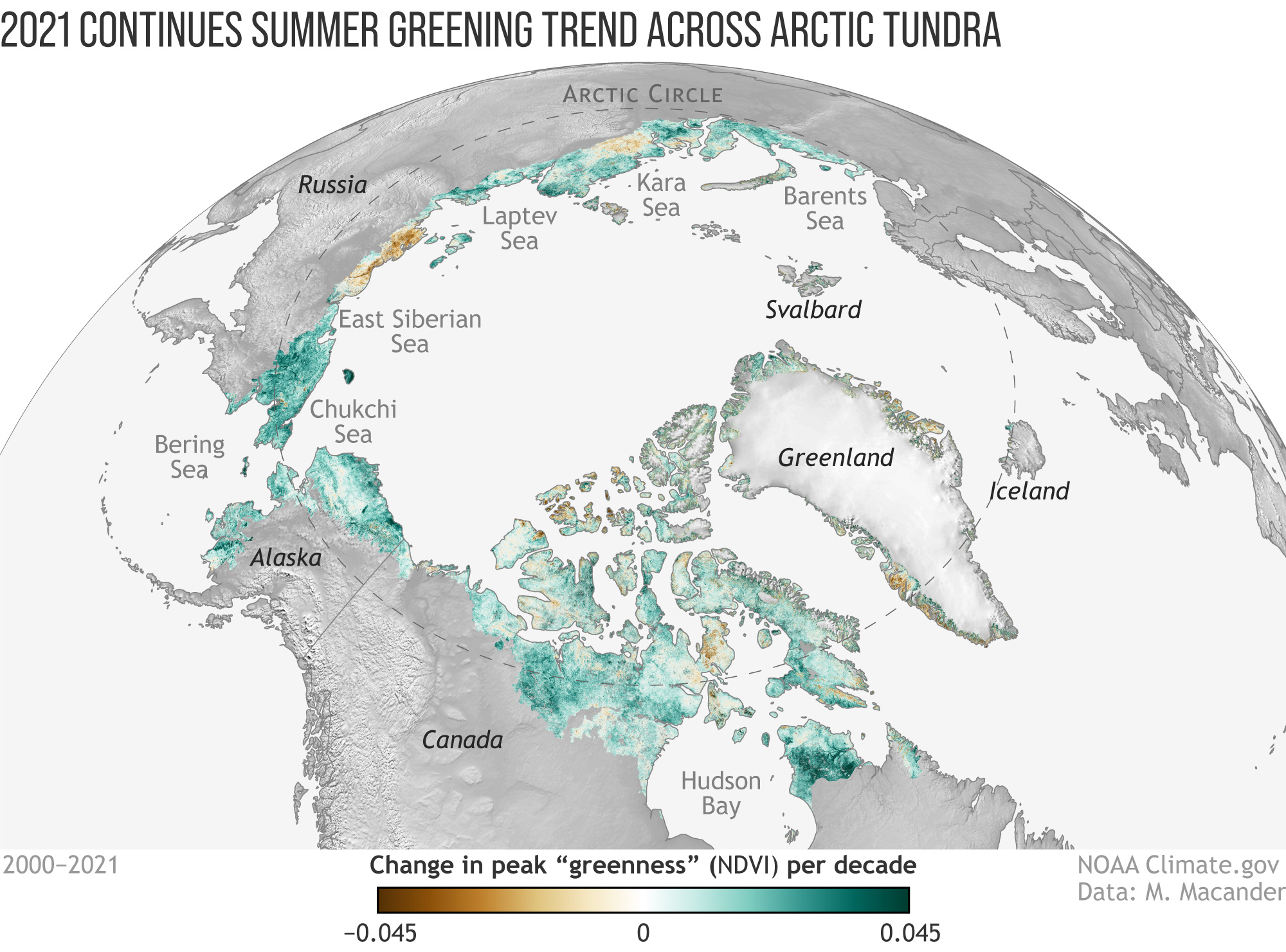 2021 Arctic Report Card: Strong greening trend continues across Arctic tundra