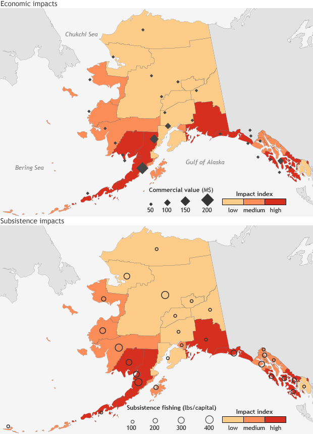 Increasing ocean acidification threatens Alaska’s valuable commercial and subsistence fisheries 
