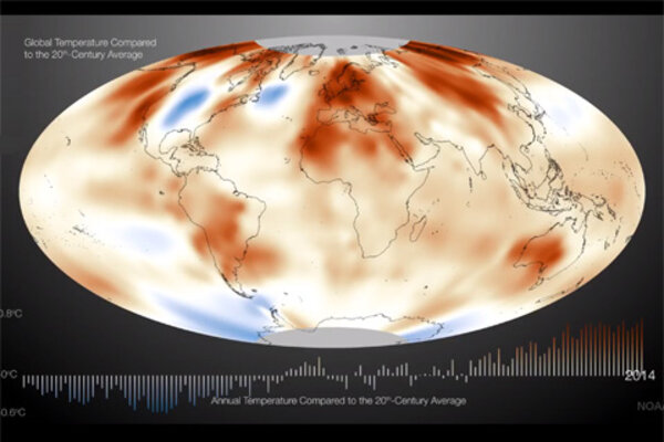 Map of Earth's temperature since 1880