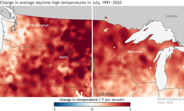 30-year temperature trends