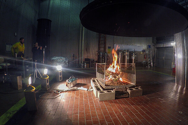 Missoula Fire Sciences Lab's burn chamber