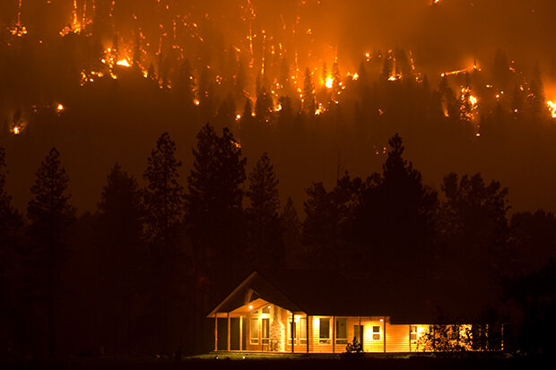 Pioneer Fire in Boise National Forest