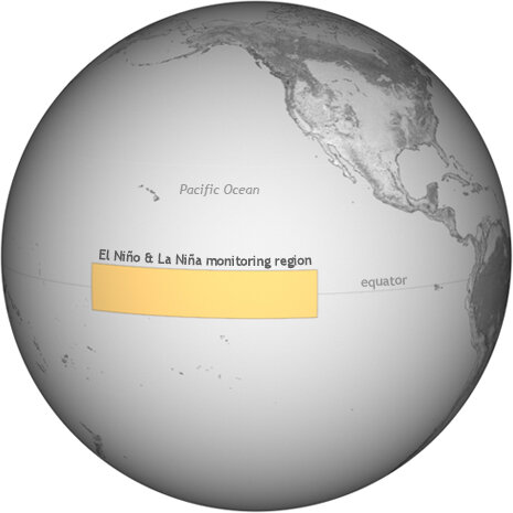 ENSO monitoring region map