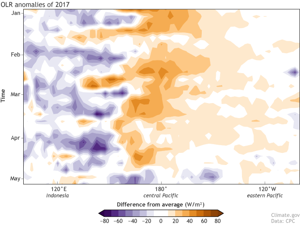 Cloudiness anomaly map