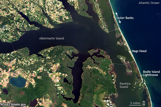 Landsat image of Nags Head