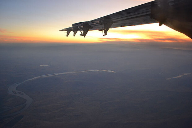 Smoke haze over the Snake River