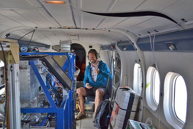 Brett Palm on a Twin Otter flight