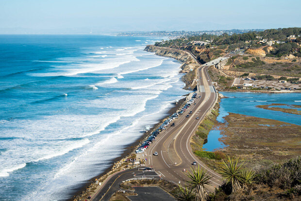 Aerial view of Torrey Pines State Reserve