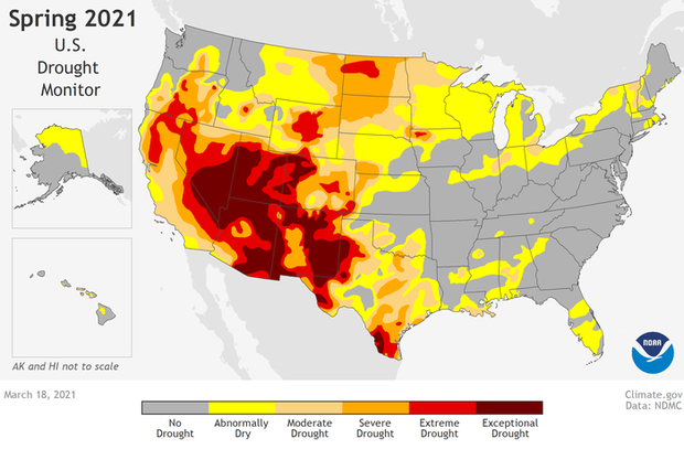 Spring outlook: Drought Monitor