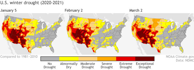 Drought map trio