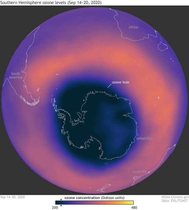 Large Deep Antarctic Ozone Hole Persisting Into November 2020 Noaa