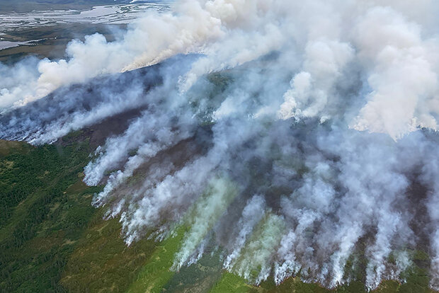East Fork Fire smoke