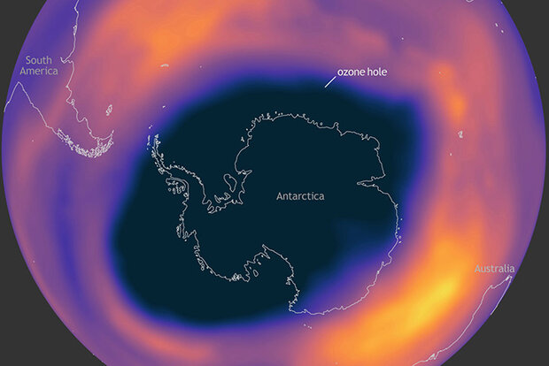 Ozone hole visualization