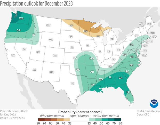 U.S. precipitation map