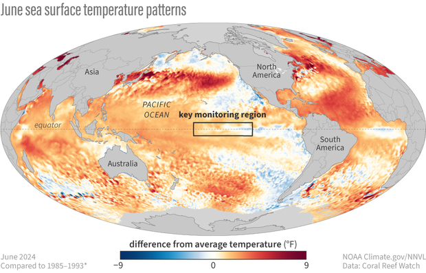 map of global ocean temperature