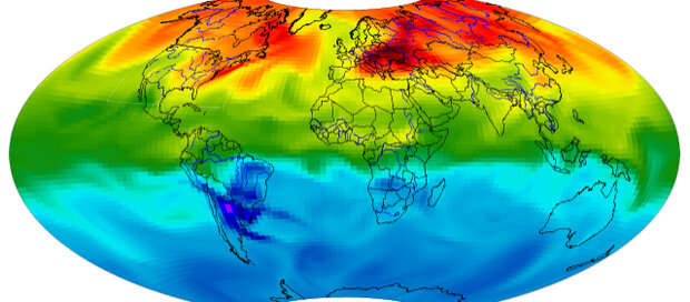 A graphic displaying carbon cycle greenhouse gas data