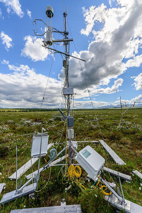 An instrument tower for gathering climate data