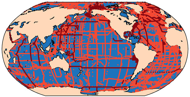 A graphic displaying ocean carbon acidification data