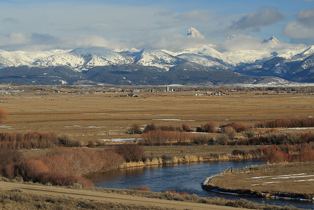 Photo of snow-capped mountains