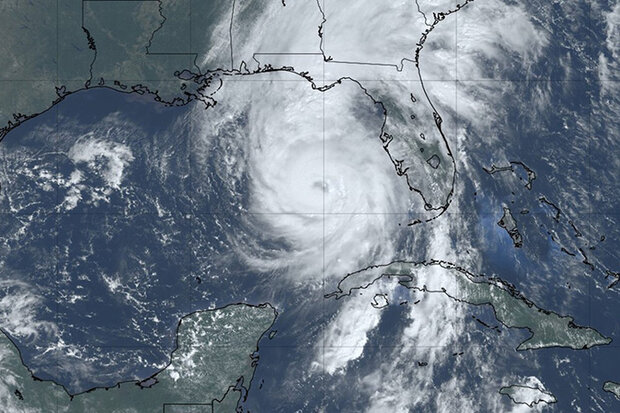 Satellite image of Helene in the Gulf of Mexico