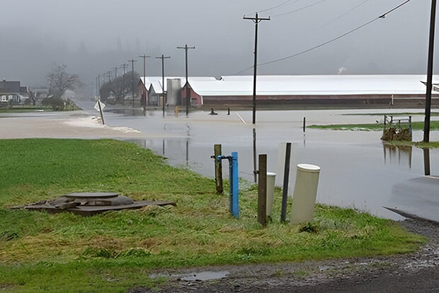 Photo of flooded coastal area