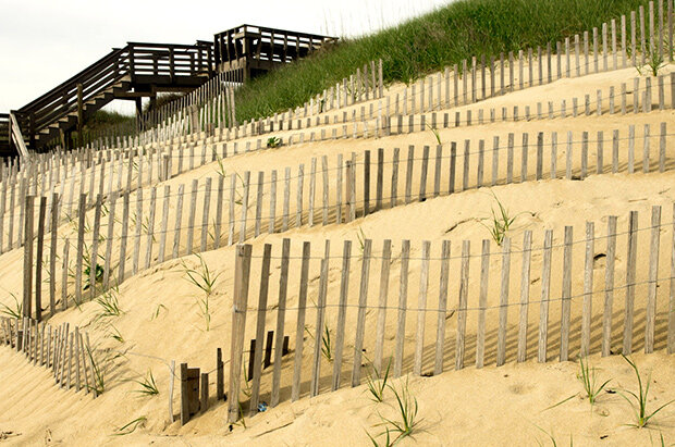 Sand fences at Nags Head