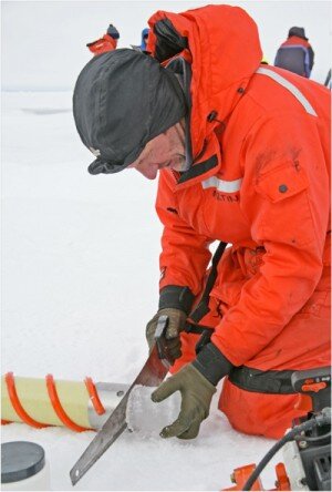 Ice core sawing