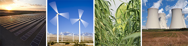 Photo collage of alternative energy sources