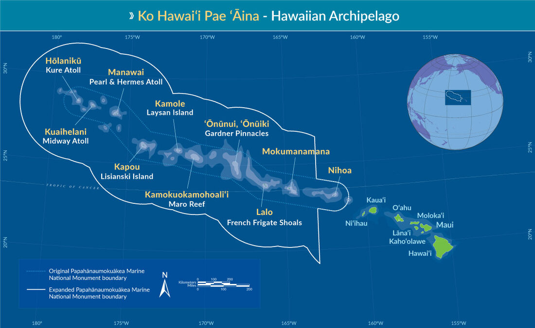 Map of Hawaiian Islands