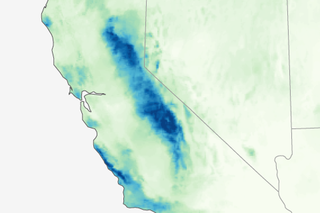 Map image for Onslaught of rain soaks California