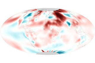 global map of May 2021 temperature anomalies