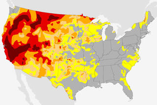 Sample image of the weekly Drought Monitor