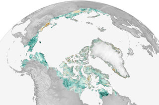 Map image for 2021 Arctic Report Card: Strong greening trend continues across Arctic tundra