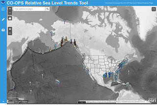 Thumbnail image for Tools & Interactives - CO-OPS Sea Level Trends Tool