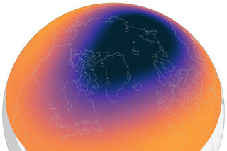 Map image for Disrupted polar vortex brings sudden stratospheric warming in February 2023