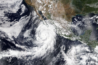 Map image for Former Hurricane Hilary brought Southern California its first-ever tropical storm watch
