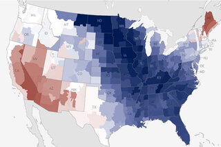 Map image for   In stark contrast to last year, March 2013 cooler than average in the U.S.