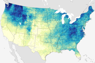 Map image for Heavy downpours more intense, frequent in a warmer world