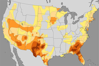 Map image for Dry, Warm Spring No Help for Southern Drought