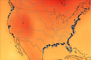 Map image for Climate change likely to worsen U.S. and global dead zones