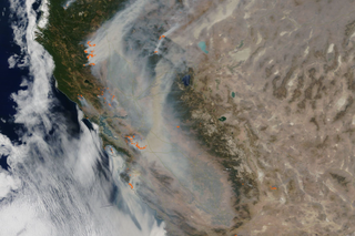 Map image for Over a million acres burned in California in second half of August 2020