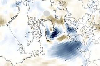 Map image for Winter of 2013-14  already tops 2012-13 for number of hurricane-force storms in North Atlantic