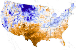 Map image for Texas &amp; Southwest See Fraction of Normal Rainfall