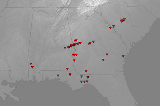 Map image for Early March 2019 tornado outbreak ravages parts of U.S. Southeast