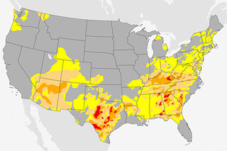 Map image for Flash drought engulfs the U.S. Southeast in September 2019