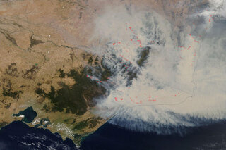 Map image for Catastrophic wildfires in southeastern Australia in 2019-20